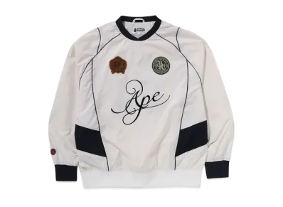 A BATHING APE Multi Logo Relaxed Fit Pullover "White"