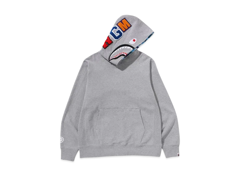 A BATHING APE Abc Camo Shark Pullover Hoodie "Gray"