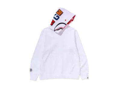 A BATHING APE Abc Camo Shark Pullover Hoodie "White"