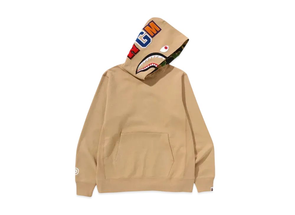 A BATHING APE Abc Camo Shark Pullover Hoodie "Beige"