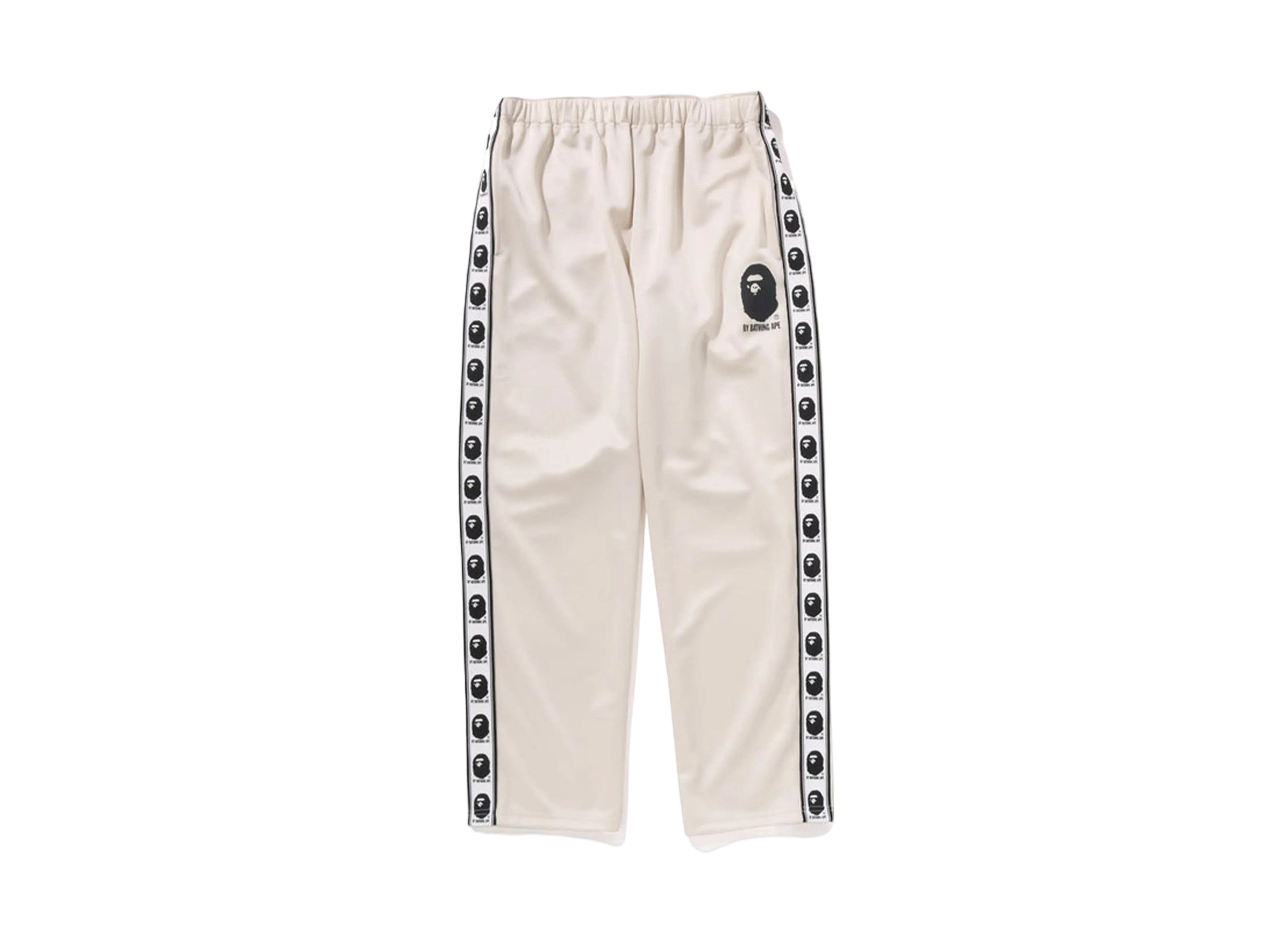 A BATHING APE Bape Relaxed Fit Track Pants "Ivory"
