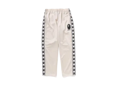 A BATHING APE Bape Relaxed Fit Track Pants "Ivory"