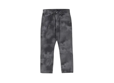 A BATHING APE High Tone Bleach Regular Fit Denim Pants "Black"