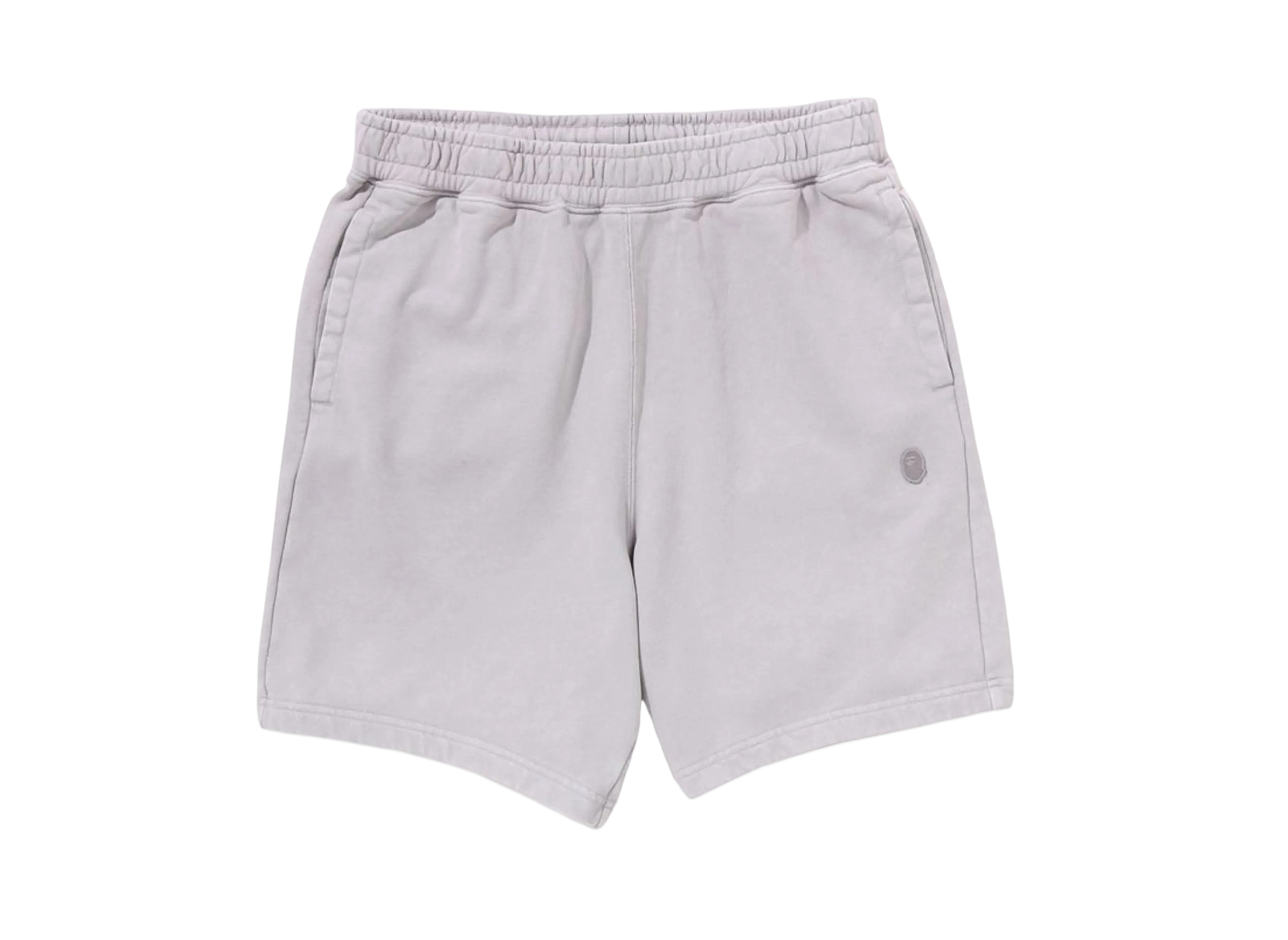 A BATHING APE Garment Dye One Point Relaxed Fit Sweat Shorts "Gray"