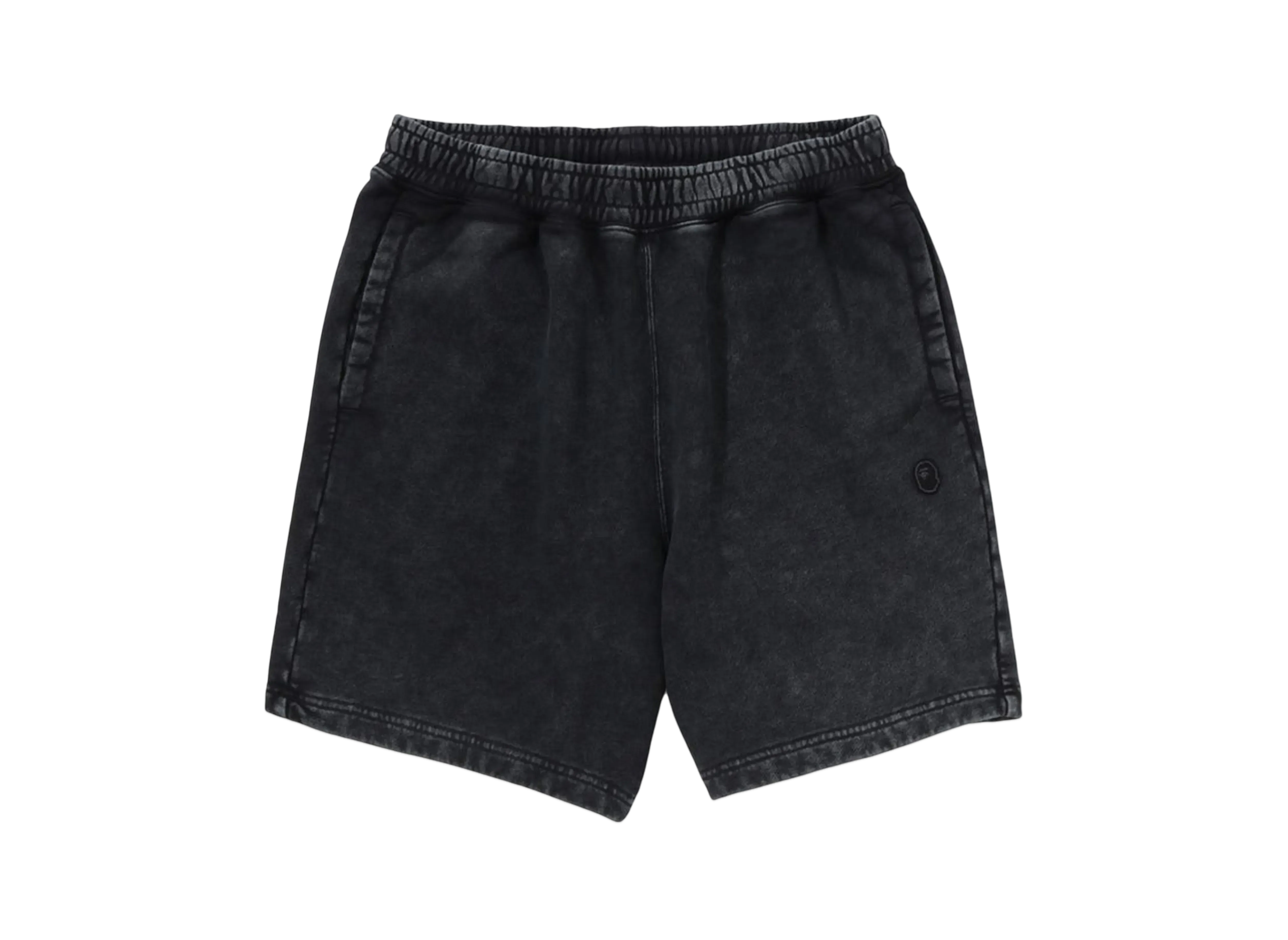 A BATHING APE Garment Dye One Point Relaxed Fit Sweat Shorts "Black"
