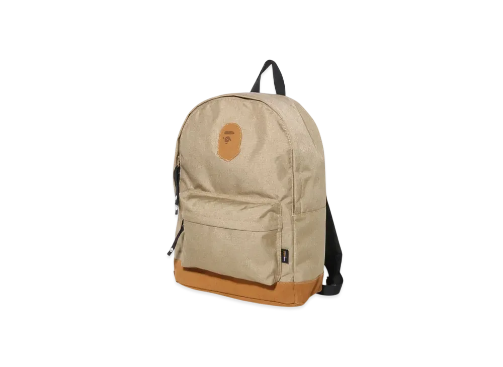 A BATHING APE Ape Head Patch Cordura Daypack "Beige"