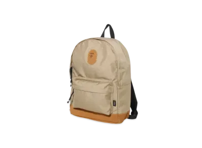 A BATHING APE Ape Head Patch Cordura Daypack "Beige"