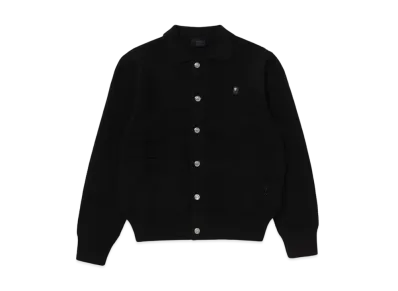 A BATHING APE Bape Black Crochet Cardigan "Black"