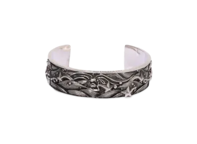 A BATHING APE Bape Black Madface Bangle "Silver"