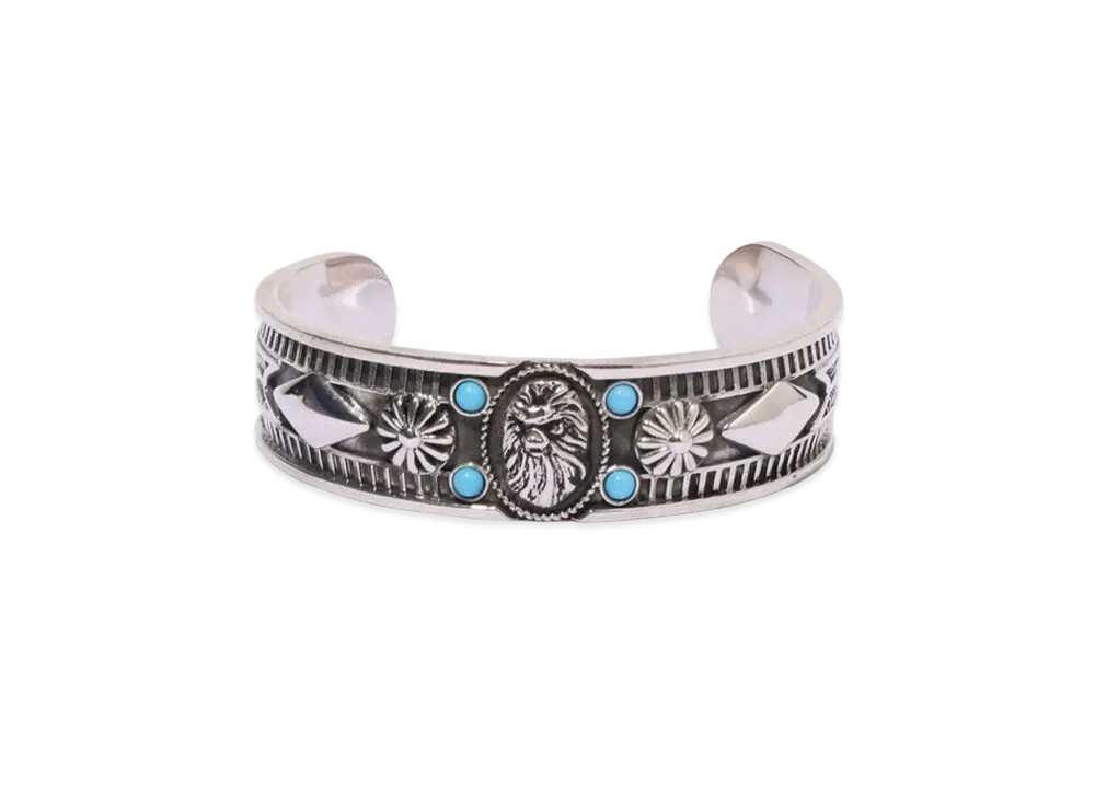 A BATHING APE Bape Black Navajo Bangle With Turquoise "Silver"