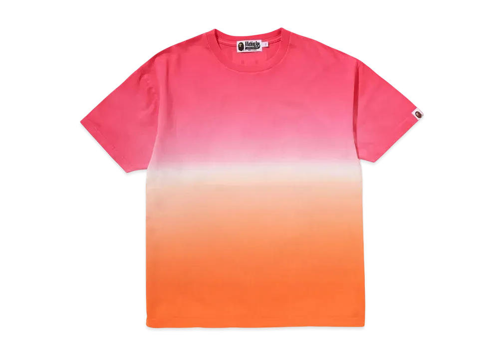 A BATHING APE Gradation Big College Oversized Tee "Pink"