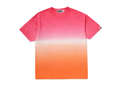 A BATHING APE Gradation Big College Oversized Tee "Pink"