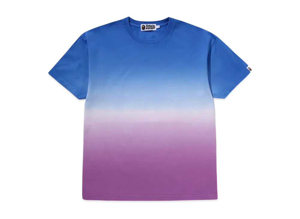 A BATHING APE Gradation Big College Oversized Tee "Blue"