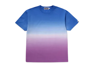 A BATHING APE Gradation Big College Oversized Tee "Blue"