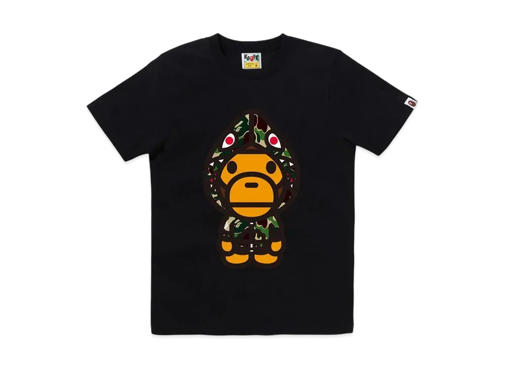 A BATHING APE Abc Camo Shark Hoodie Milo Tee "Black/Green"