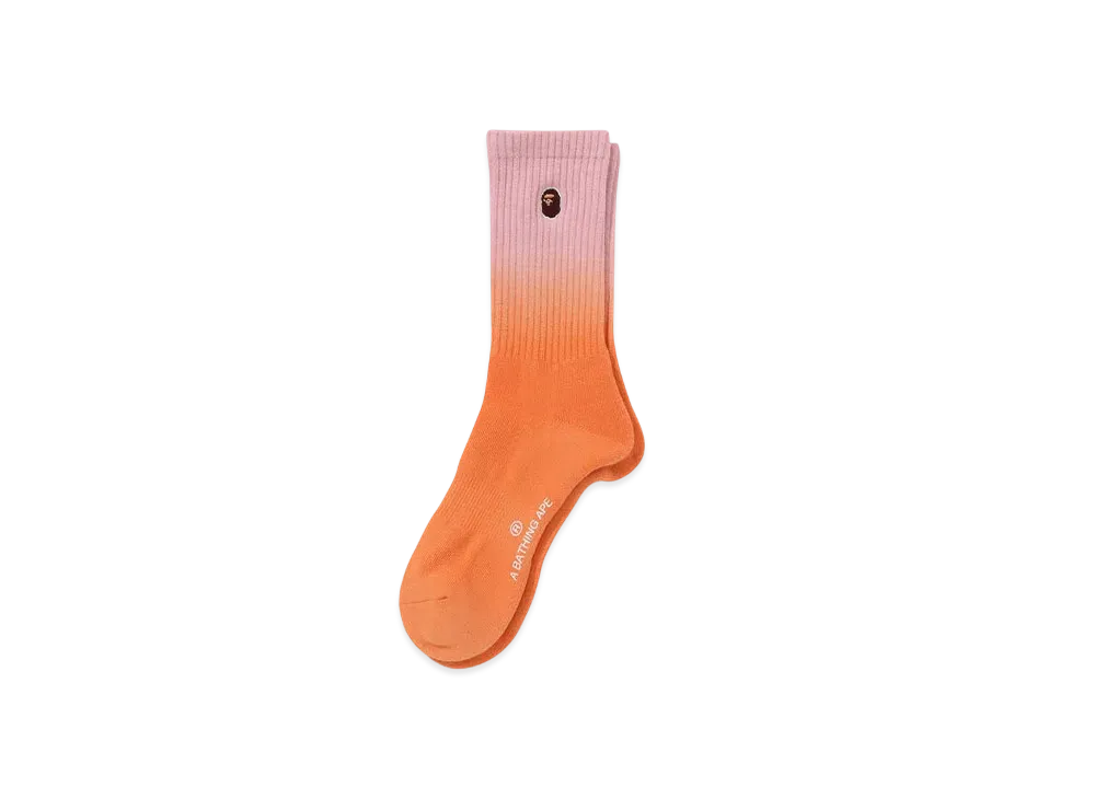 A BATHING APE One Point Gradation Socks "Pink"