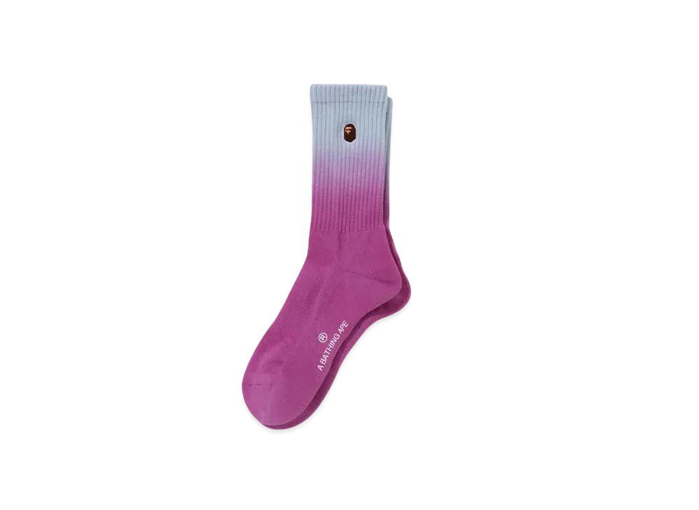 A BATHING APE One Point Gradation Socks "Blue"