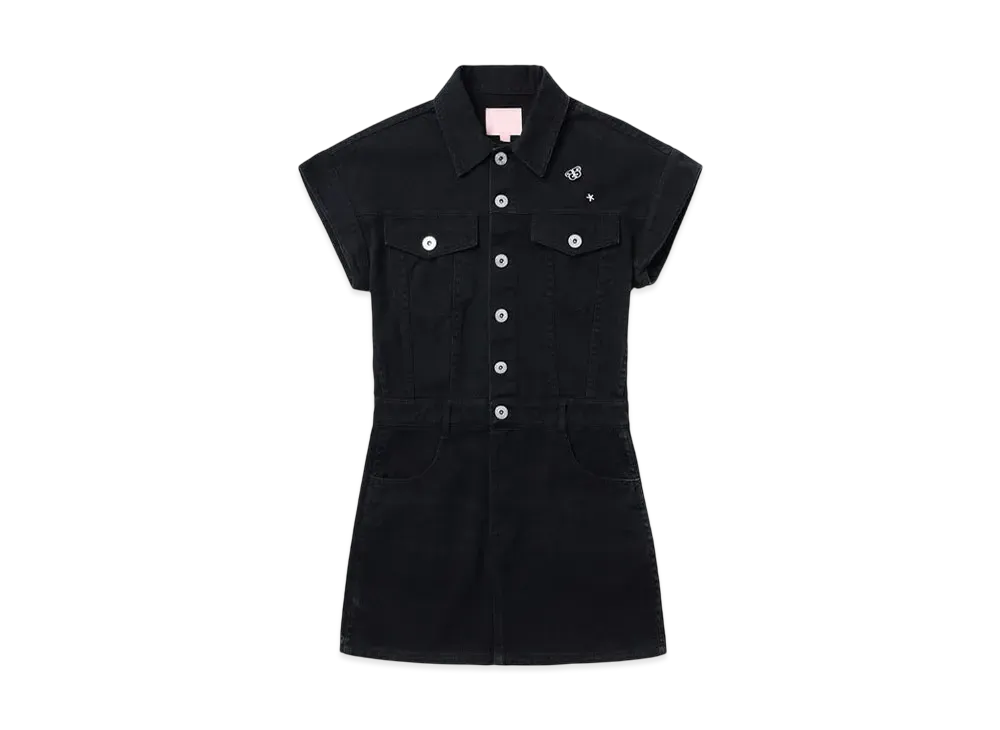 A BATHING APE Bapy Denim Dress "Dark Black"