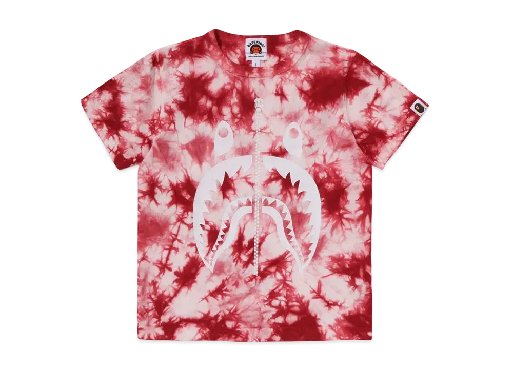 A BATHING APE Shark Tie Dye Tee "Red"