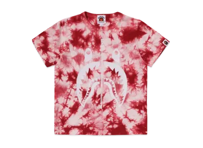 A BATHING APE Shark Tie Dye Tee "Red"