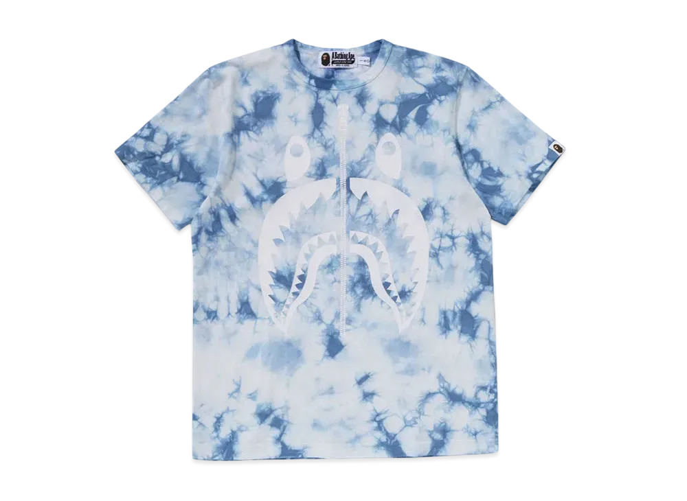 A BATHING APE Shark Tie Dye Tee "Blue"