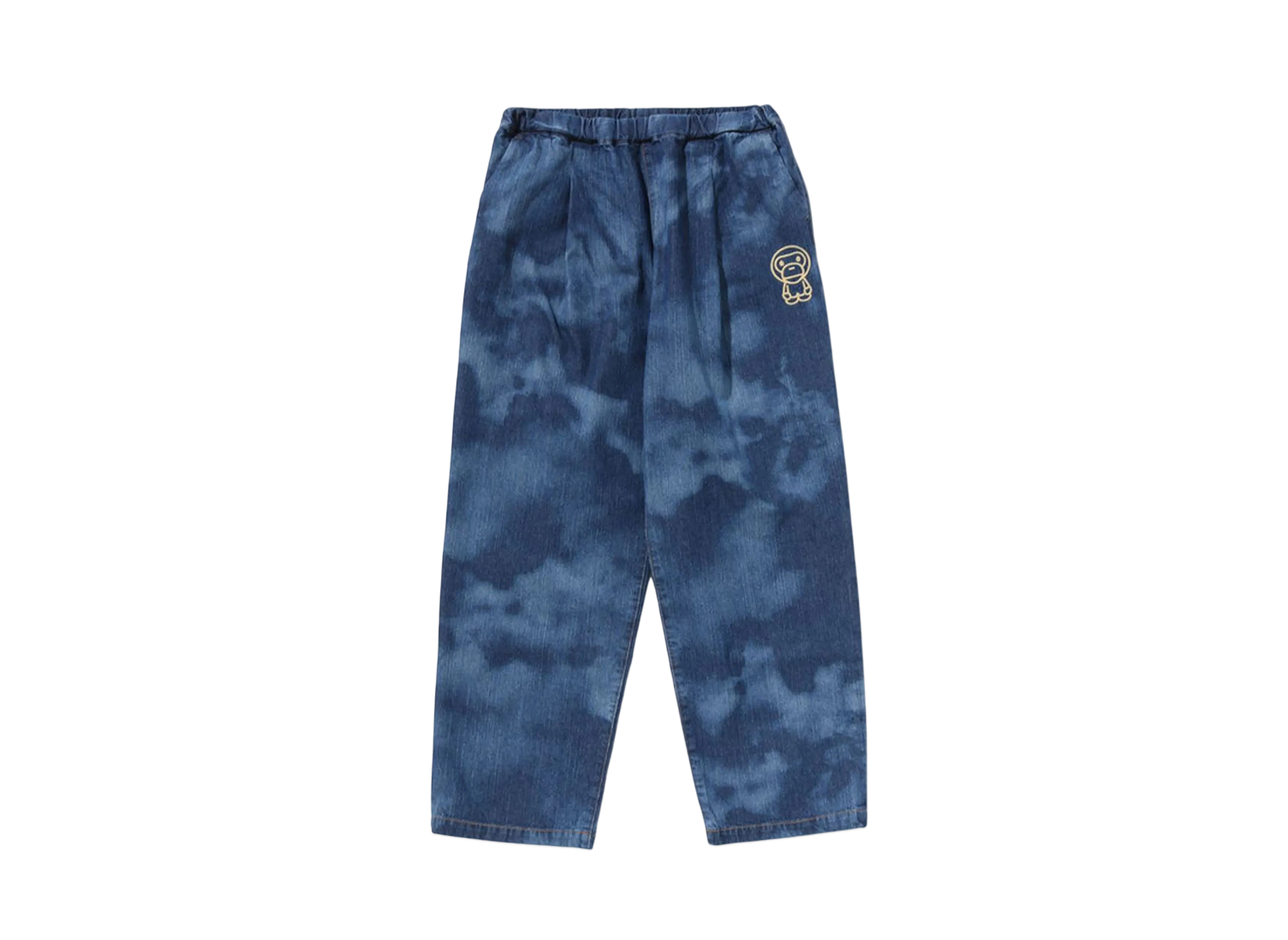 A BATHING APE Milo High Tone Bleach 10Oz Denim Pants "Indigo"