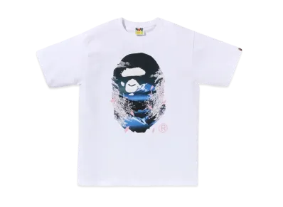 A BATHING APE Kids Sakura Photo Ape Head Tee "White"