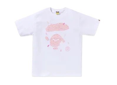 A BATHING APE Sakura Ape Face Tee "White"