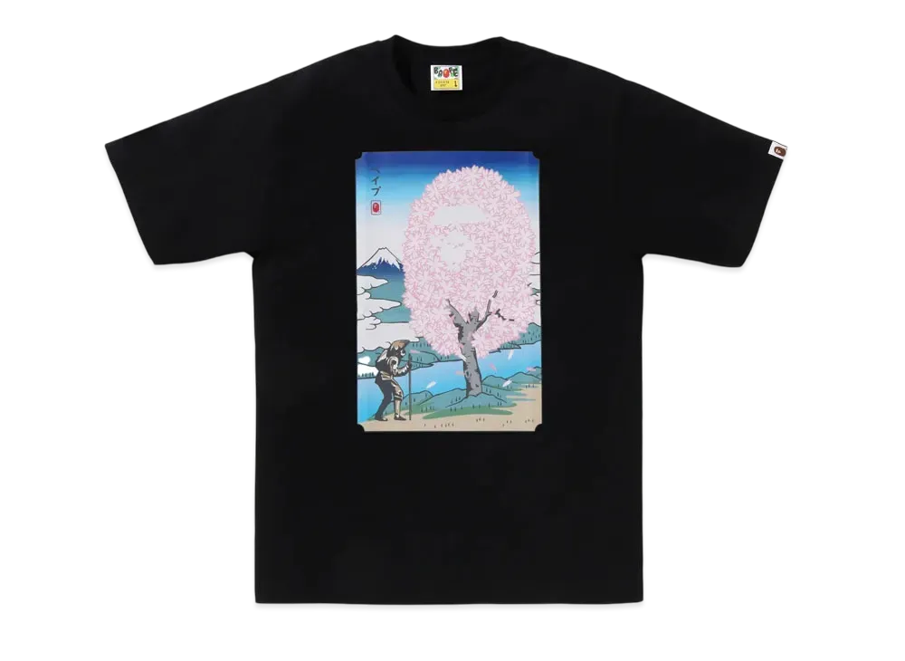 アベイシングエイプのTシャツ ア ベイシング エイプ 金タグ プリントTシャツ 半袖 サイズM