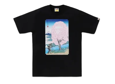 A BATHING APE Japan Sakura Tee "Black"