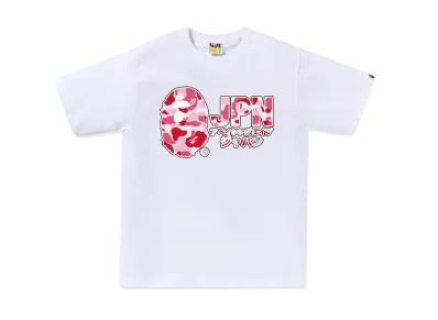 A BATHING APE ABC Camo JPN Katakana Tee "White"