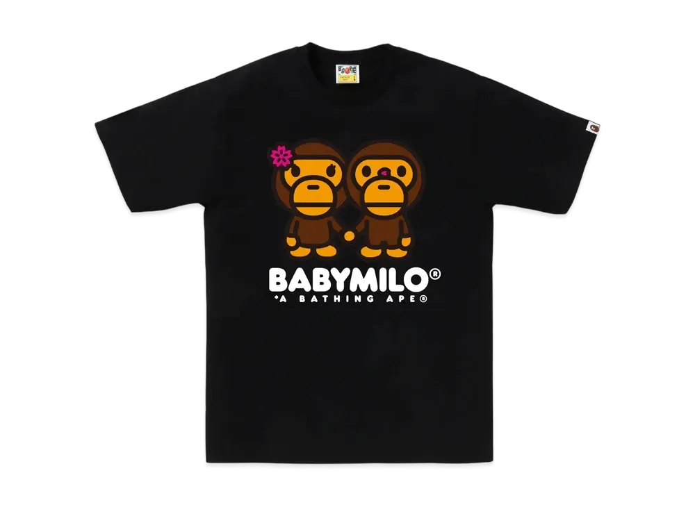A BATHING APE Sakura Baby Milo Tee "Black"