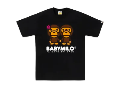 A BATHING APE Sakura Baby Milo Tee "Black"