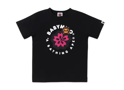 A BATHING APE Kids Sakura Baby Milo Tee "Black"