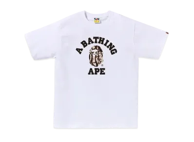 A BATHING APE Trial Camo College Tee "White/Beige"