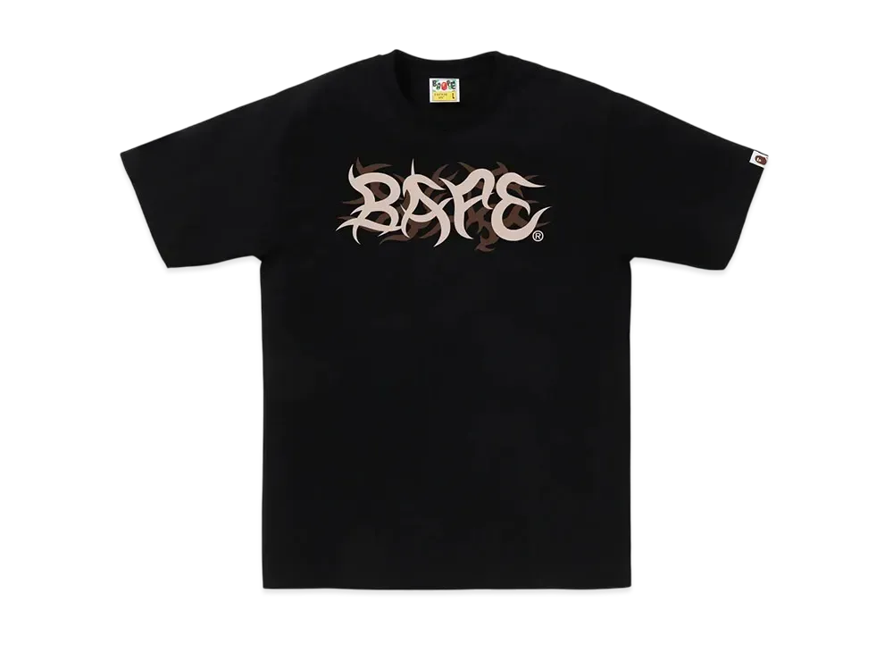 A BATHING APE Trial Camo Bape Logo Tee "Black"