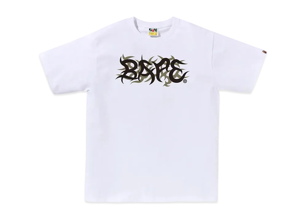A BATHING APE Trial Camo Bape Logo Tee "White"