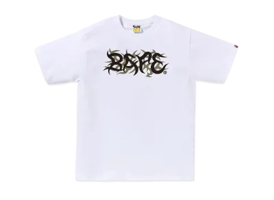 A BATHING APE Trial Camo Bape Logo Tee "White"