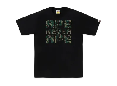A BATHING APE Trial Camo Asnka Tee "Black/Green"