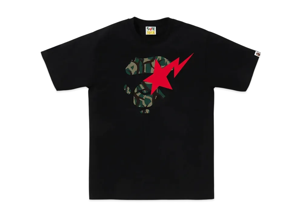 A BATHING APE Trial Camo Ape Face Sta Tee 