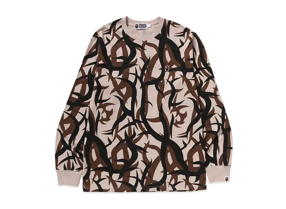 A BATHING APE Trial Camo One Point Ls Tee "Beige"