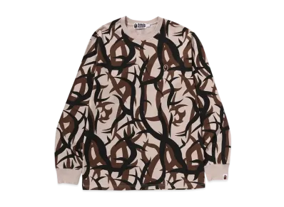 A BATHING APE Trial Camo One Point Ls Tee "Beige"