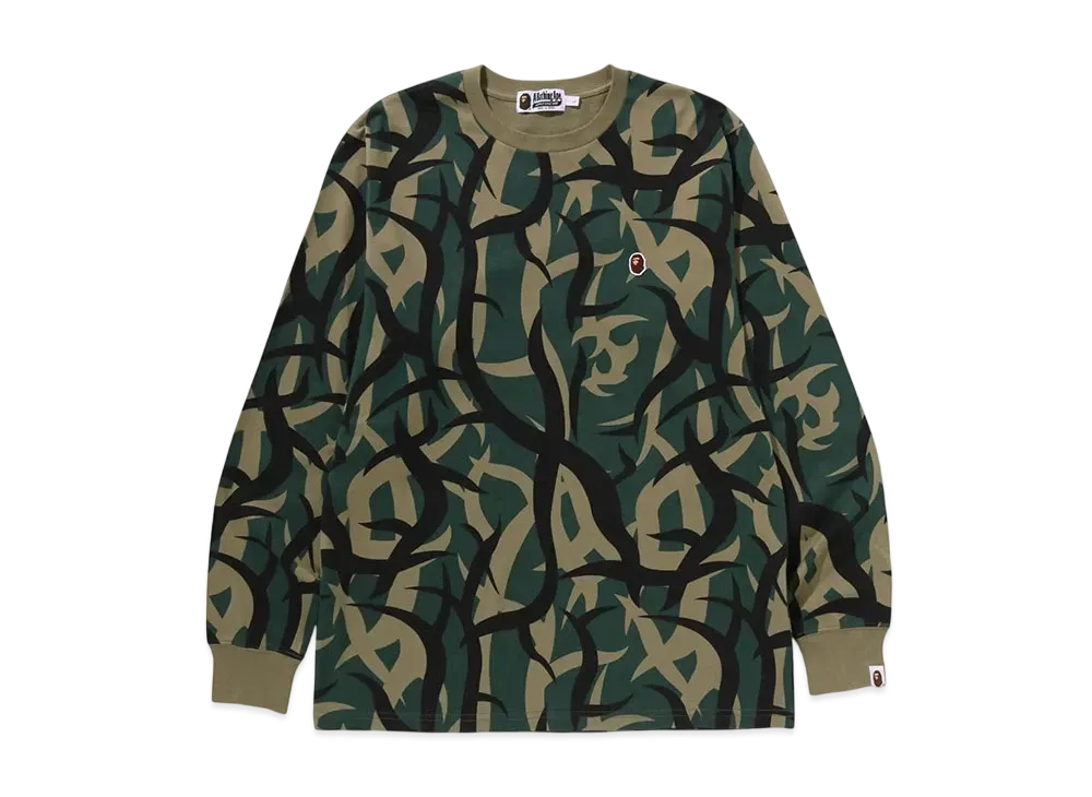 A BATHING APE Trial Camo One Point Ls Tee "Green"