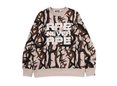 A BATHING APE Trial Camo Crewneck Sweatshirt "Beige"