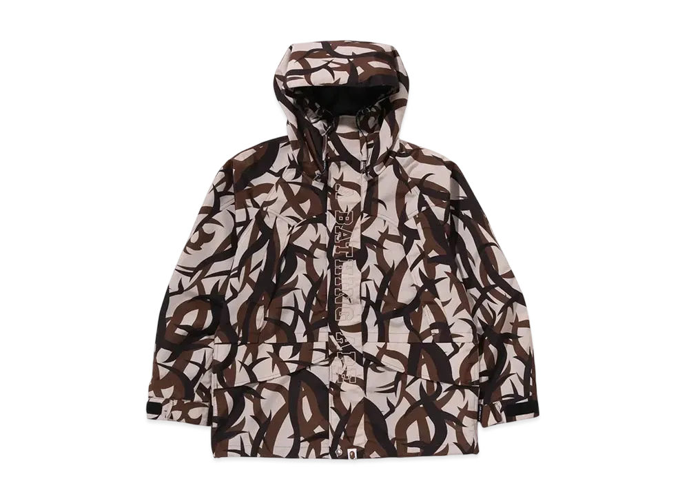 A BATHING APE Trial Camo Snowboard Jacket "Beige"