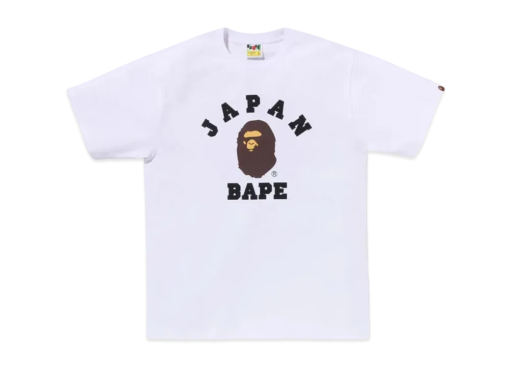 A BATHING APE Japan College City Tee "White"