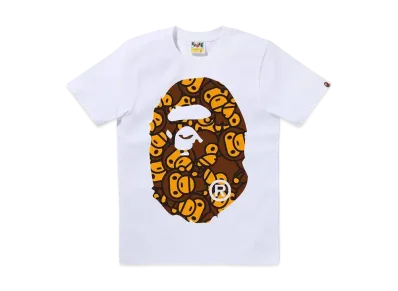 A BATHING APE All Baby Milo Big Ape Head Tee "White"