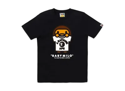 A BATHING APE Baby Milo College Tee Tee "Black"
