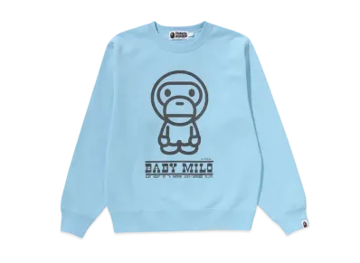 A BATHING APE Baby Milo Crewneck Sweatshirt "Sax"