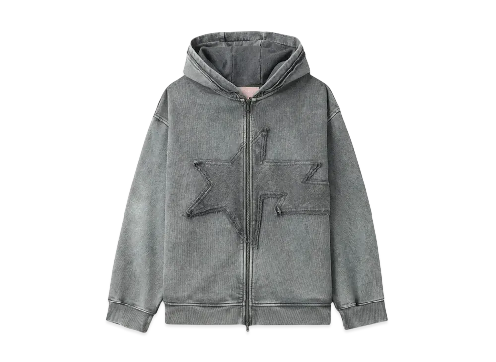 A BATHING APE Bapy Washed Zip Up "Dark Grey"